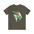 Stained Glass Velociraptor - Short Sleeve Tee Army